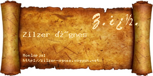 Zilzer Ágnes névjegykártya